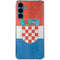 Croatia Flag Distressed Galaxy S24 Clear Case